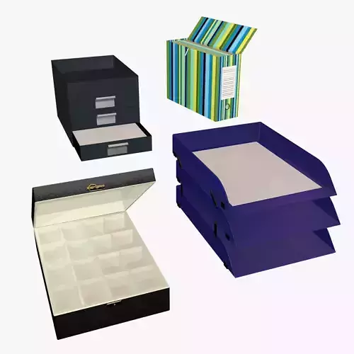 desk boxes 3D model
