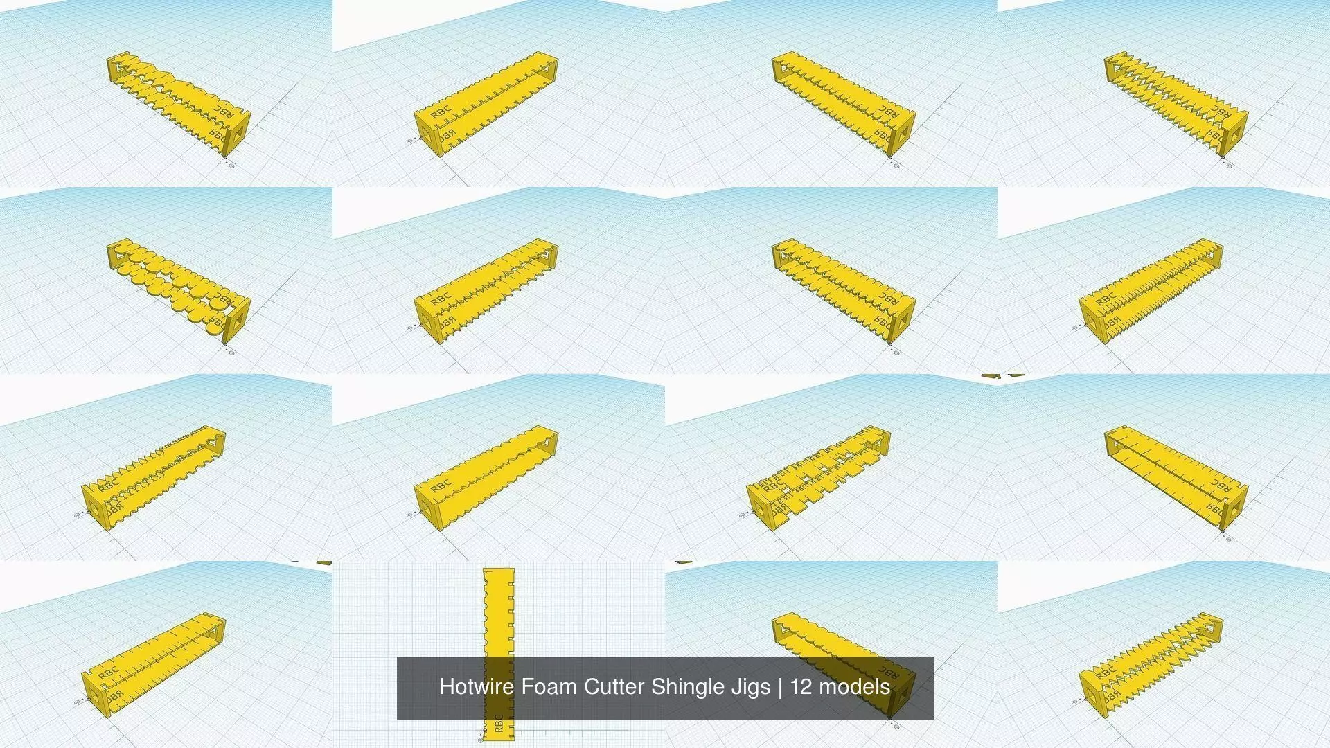 Hotwire Foam Cutter Shingle Jigs 3D Model Collection_1