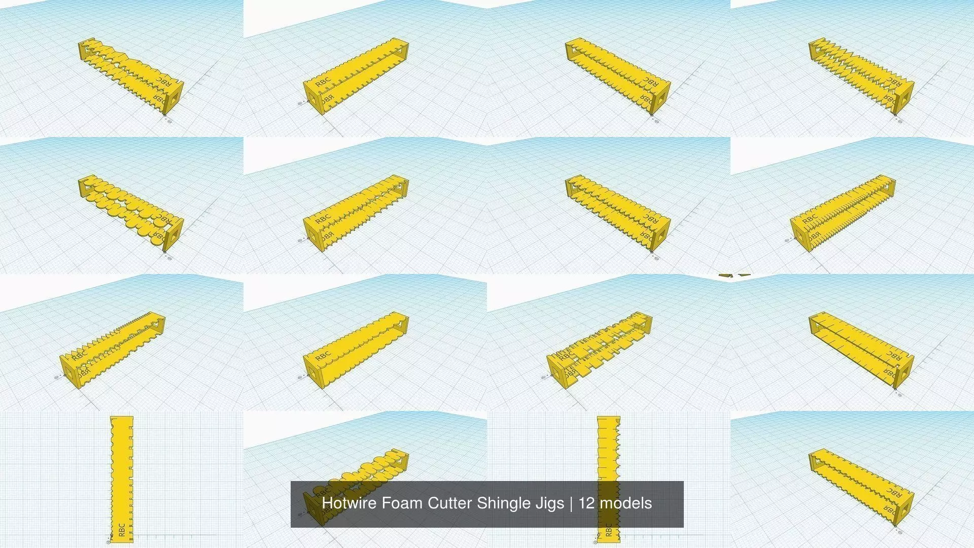 Hotwire Foam Cutter Shingle Jigs 3D Model Collection_0