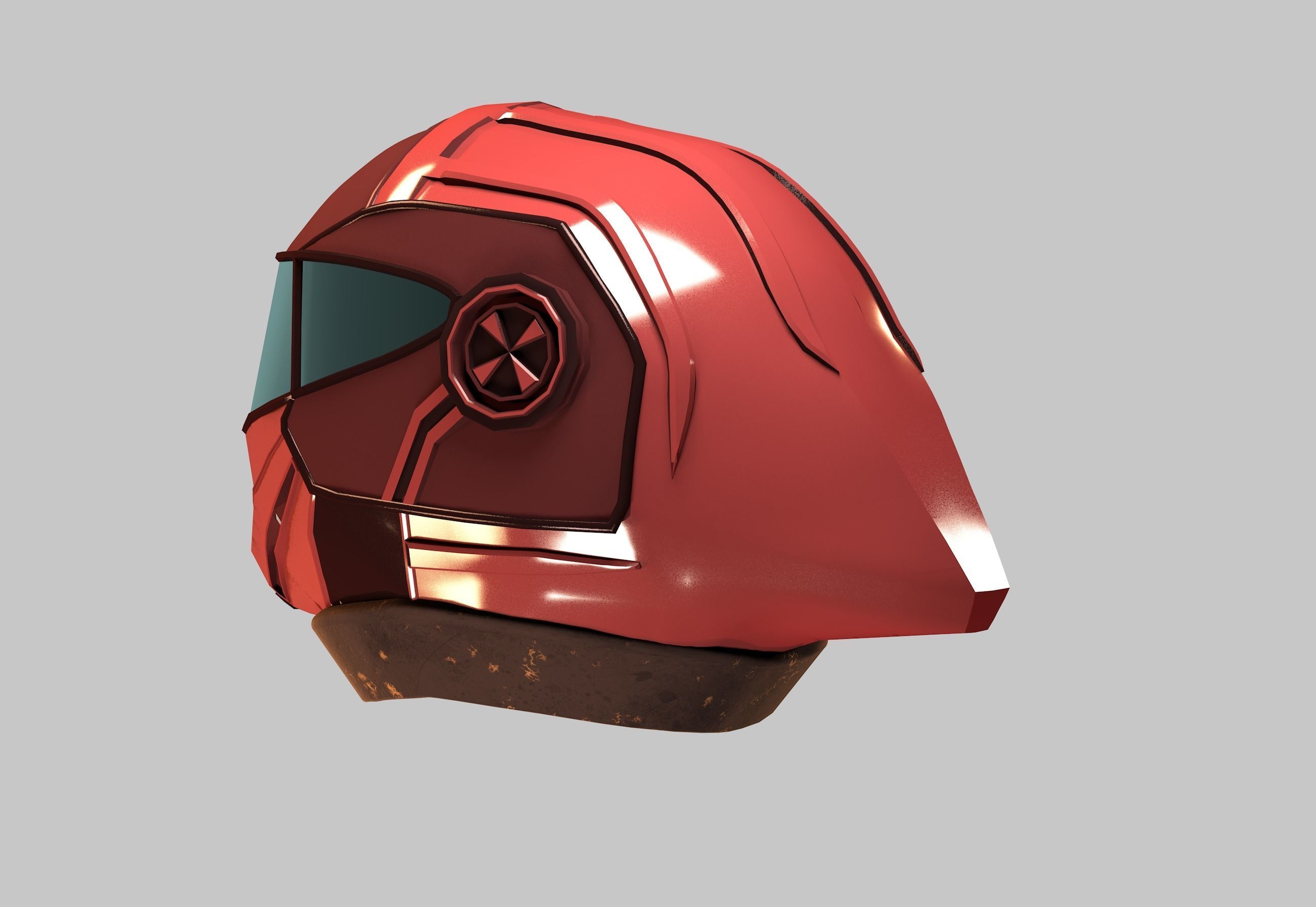 Semi-Retro Helmet A 3D model_3