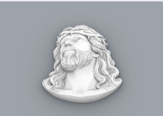 Jesus Head 3D print model_4