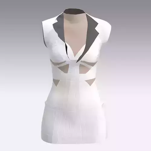 DRESS COAT MODERN WHITE LOOK