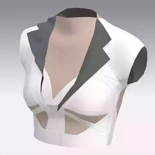 BLOUSE LOOK WHITE MODERN LOOK STYLE