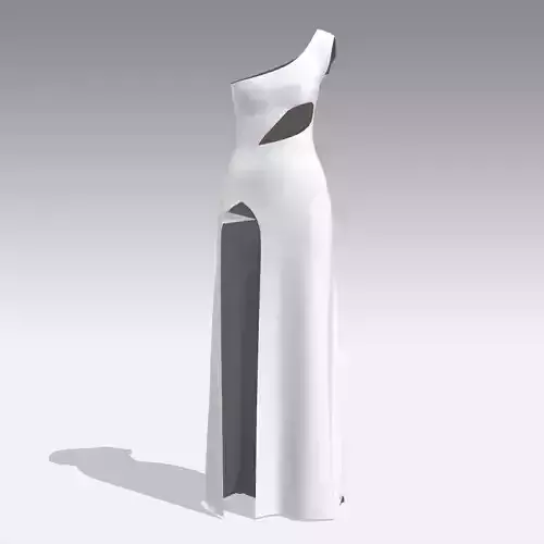 DRESS SLIT LOOK PANELED BELTED