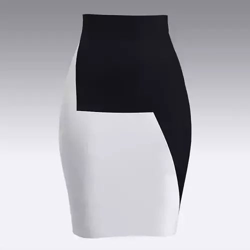 SKIRT BLACK AND WHITE LOOK STYLE