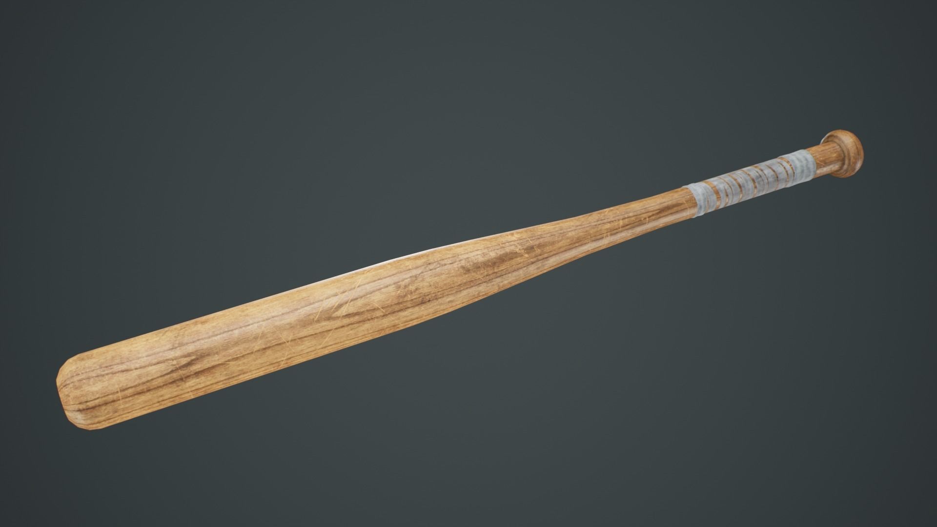 Survival Props Package - Baseball Bat Low-poly 3D model_1