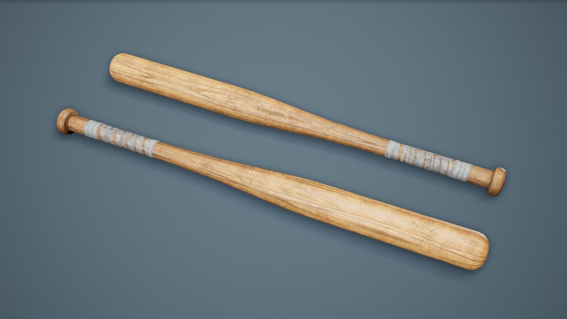 Survival Props Package - Baseball Bat Low-poly 3D model_3