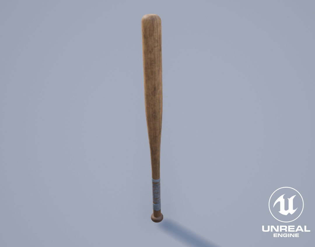 Survival Props Package - Baseball Bat Low-poly 3D model_6