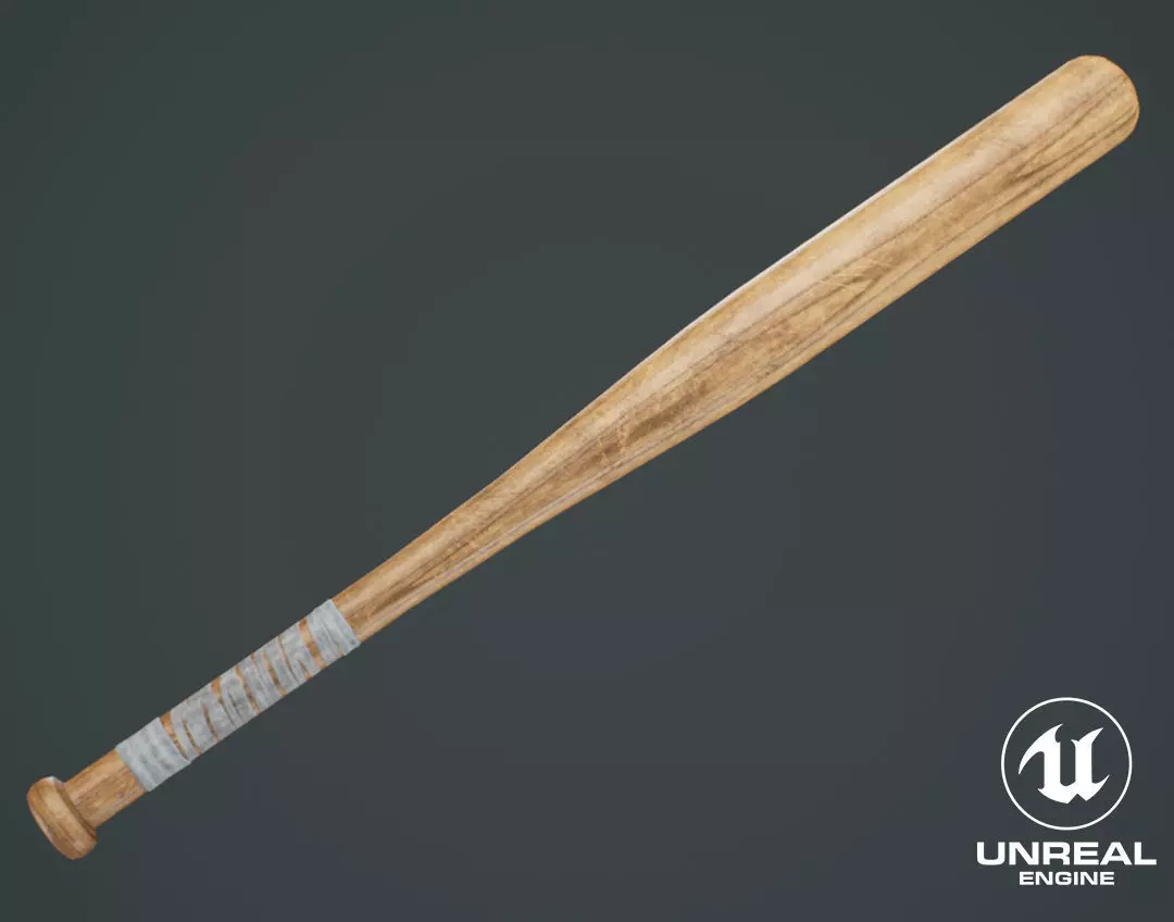 Survival Props Package - Baseball Bat Low-poly 3D model_0