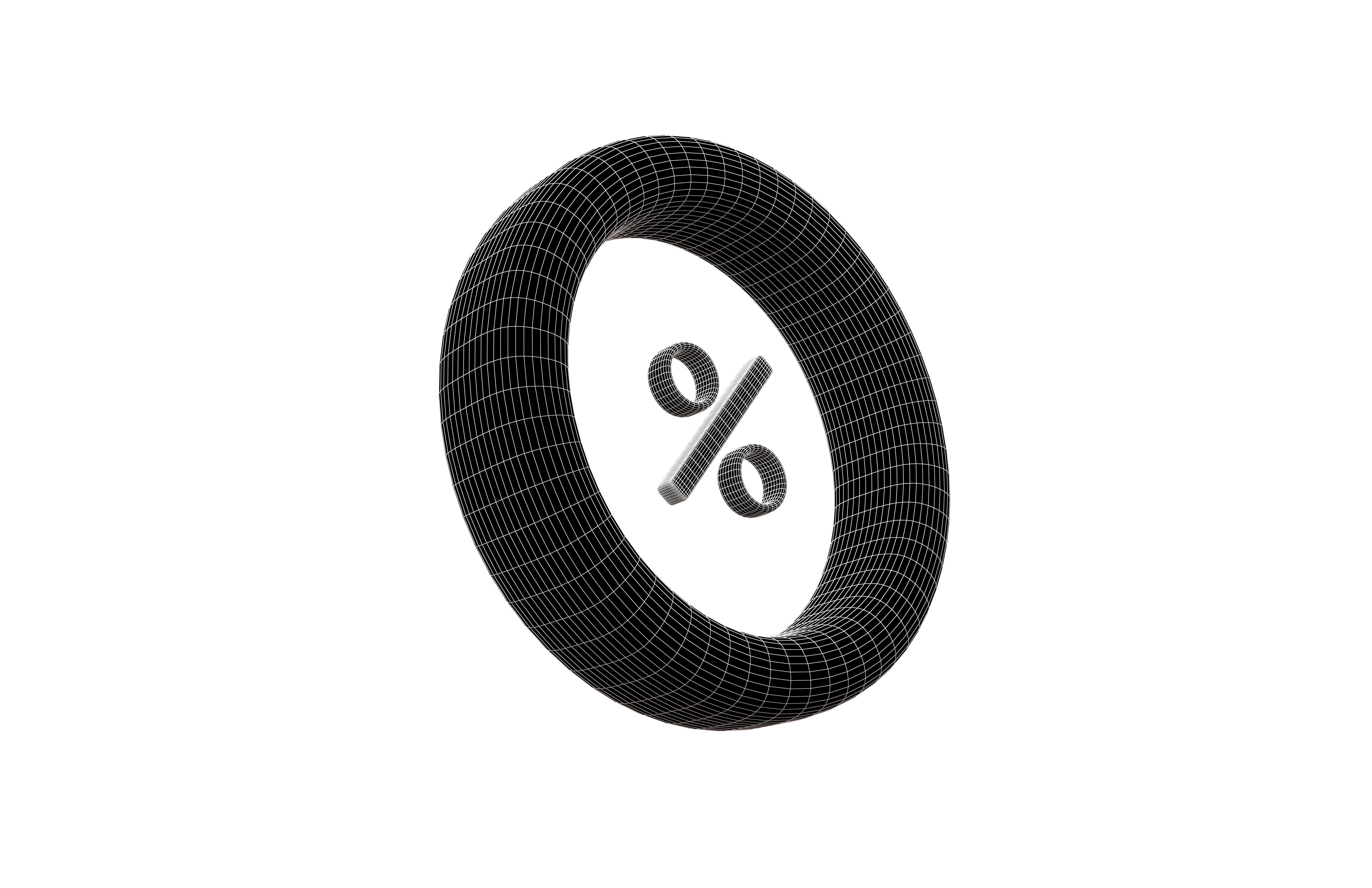 Percentage Infographic v1 002 Low-poly 3D model_5