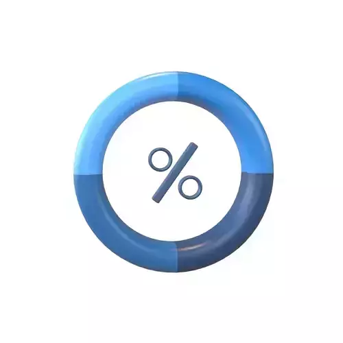 Percentage Infographic v1 002 Low-poly 3D model