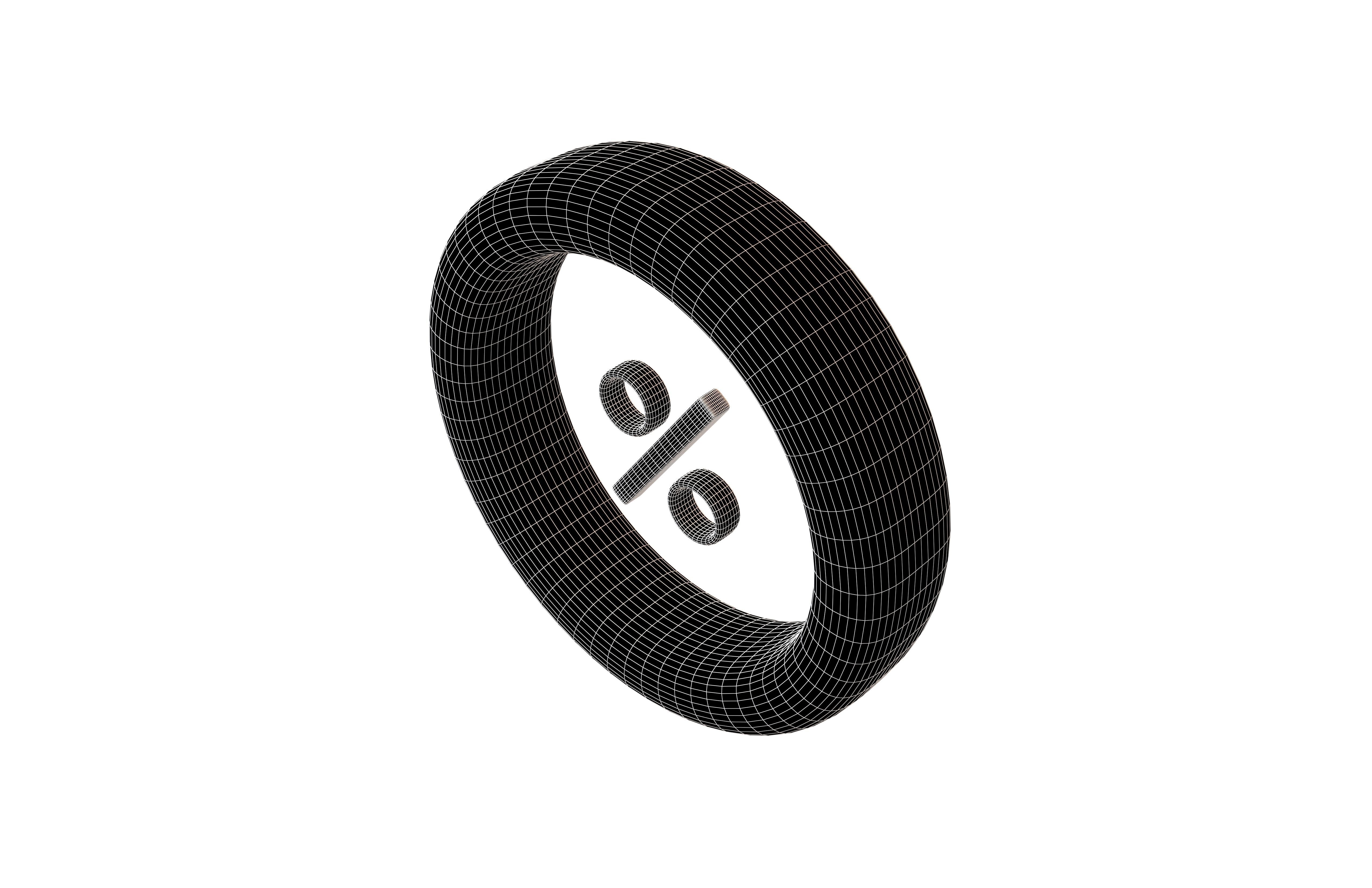 Percentage Infographic v1 002 Low-poly 3D model_4