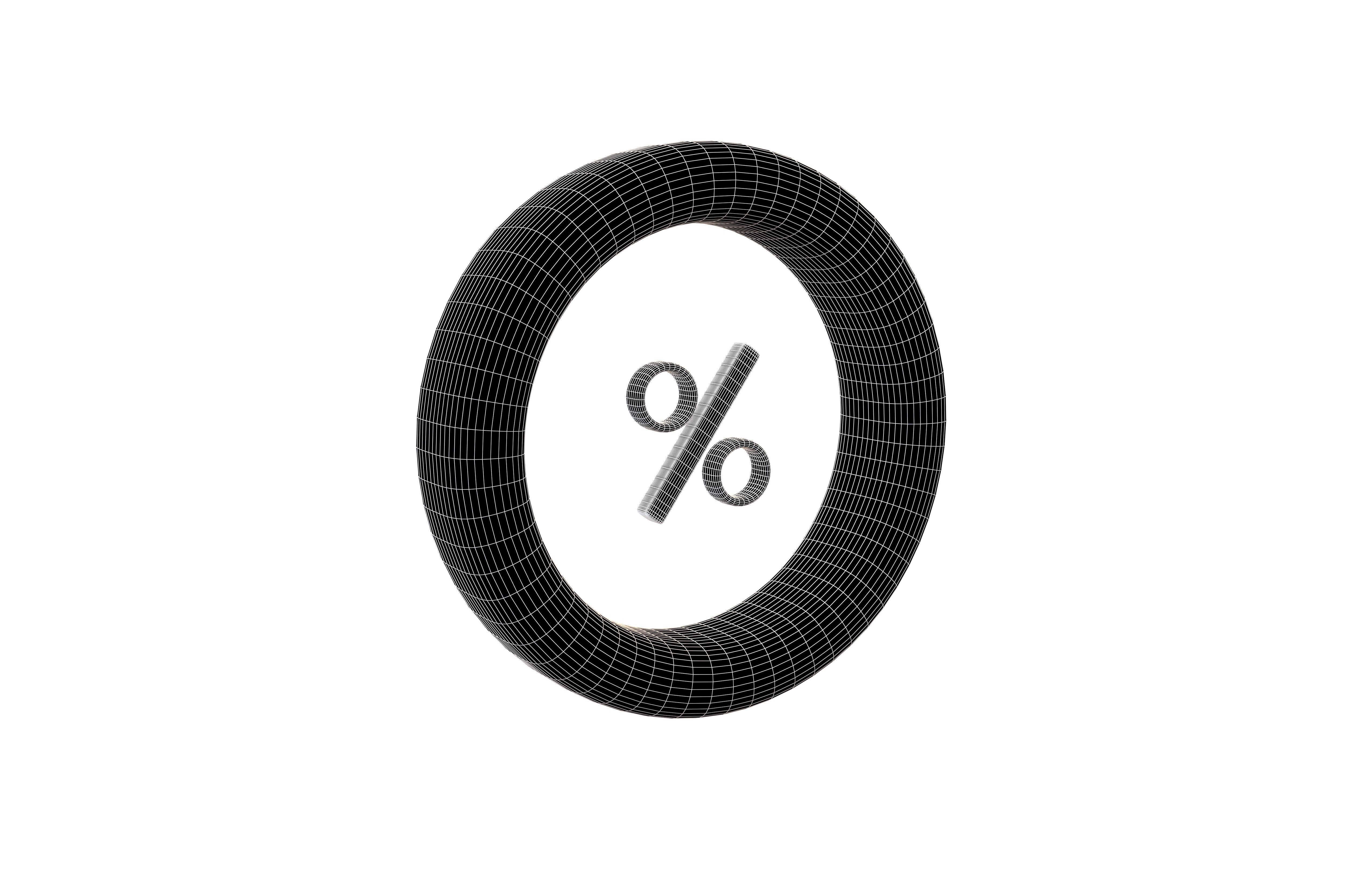 Percentage Infographic v1 002 Low-poly 3D model_7
