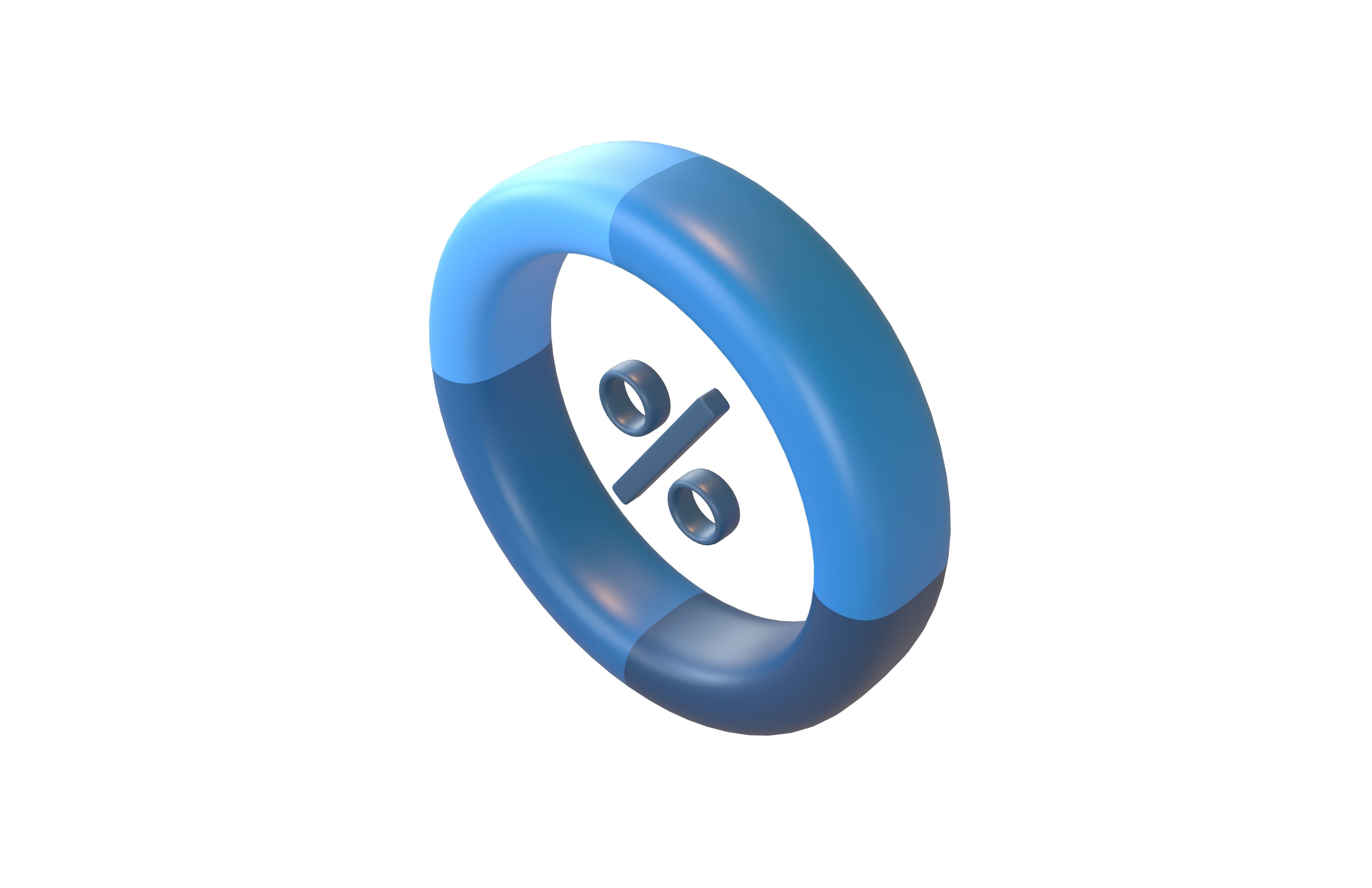 Percentage Infographic v1 002 Low-poly 3D model_3