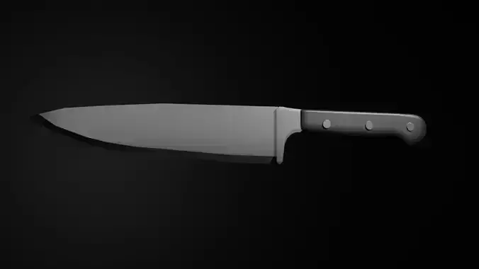 Low Poly Kitchen Knife