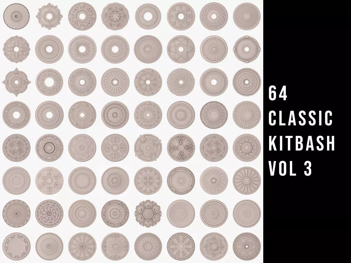 64 Classic Kitbash Vol 3 3D model_0