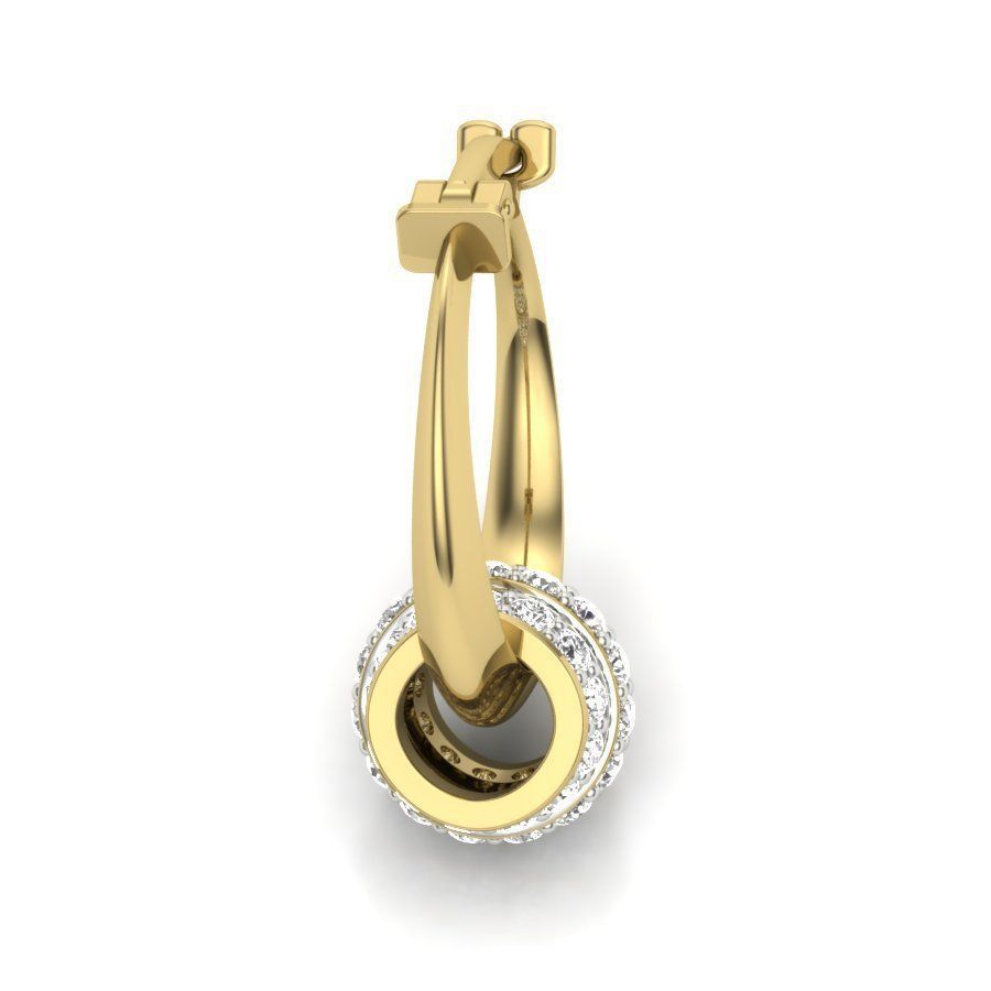 Fancy Earring 3D print model_4