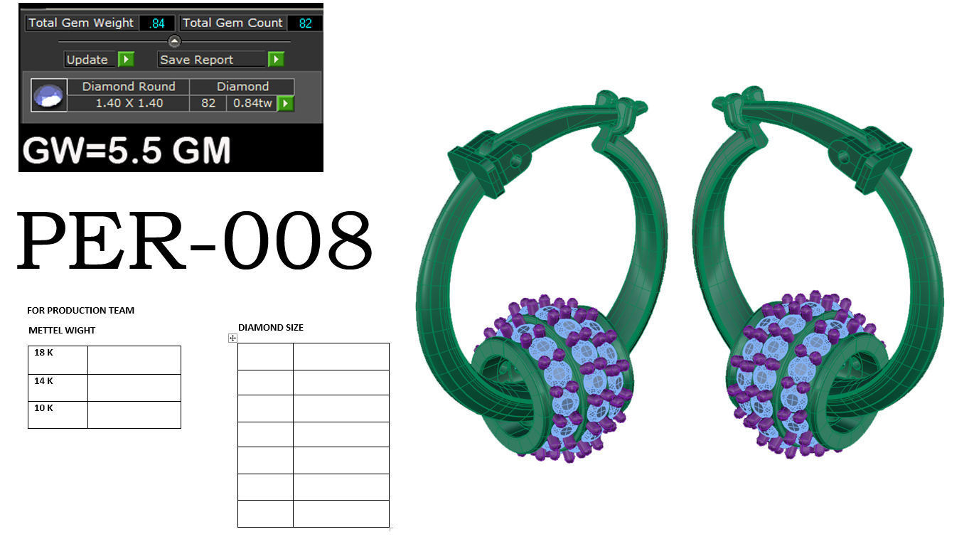 Fancy Earring 3D print model_14