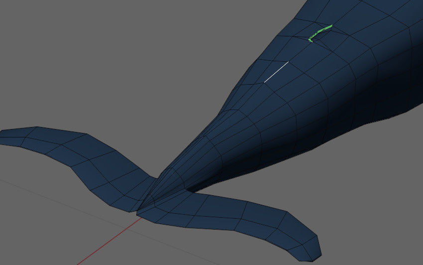 For Anime - Simple Blue Whale 3D model_4