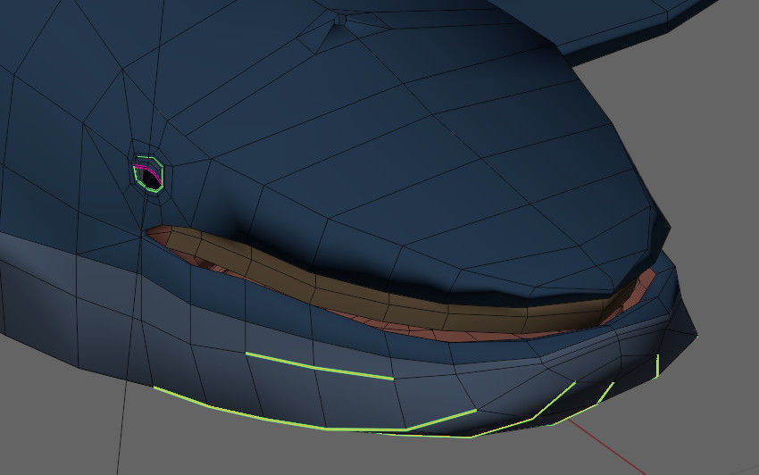 For Anime - Simple Blue Whale 3D model_5