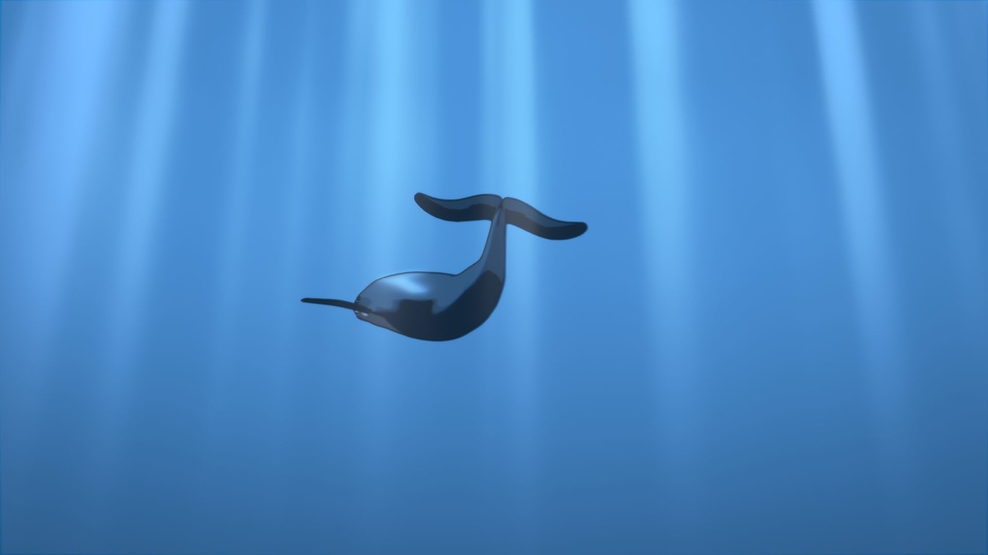 For Anime - Simple Blue Whale 3D model_40