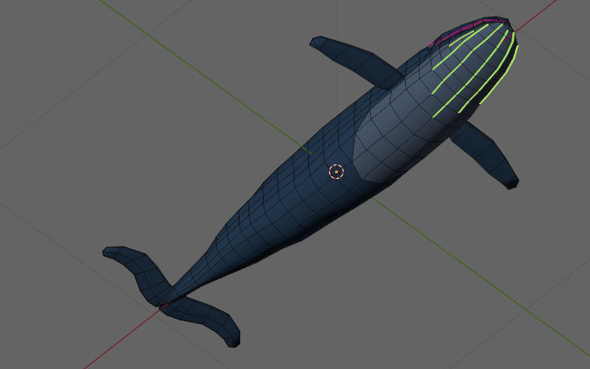 For Anime - Simple Blue Whale 3D model_6