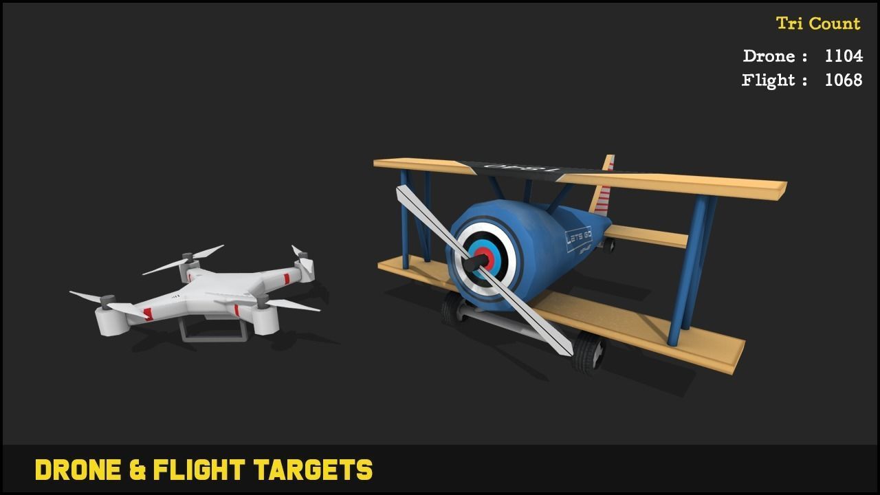 Shooting Target Assets Mega Bundle Low-poly 3D model_5