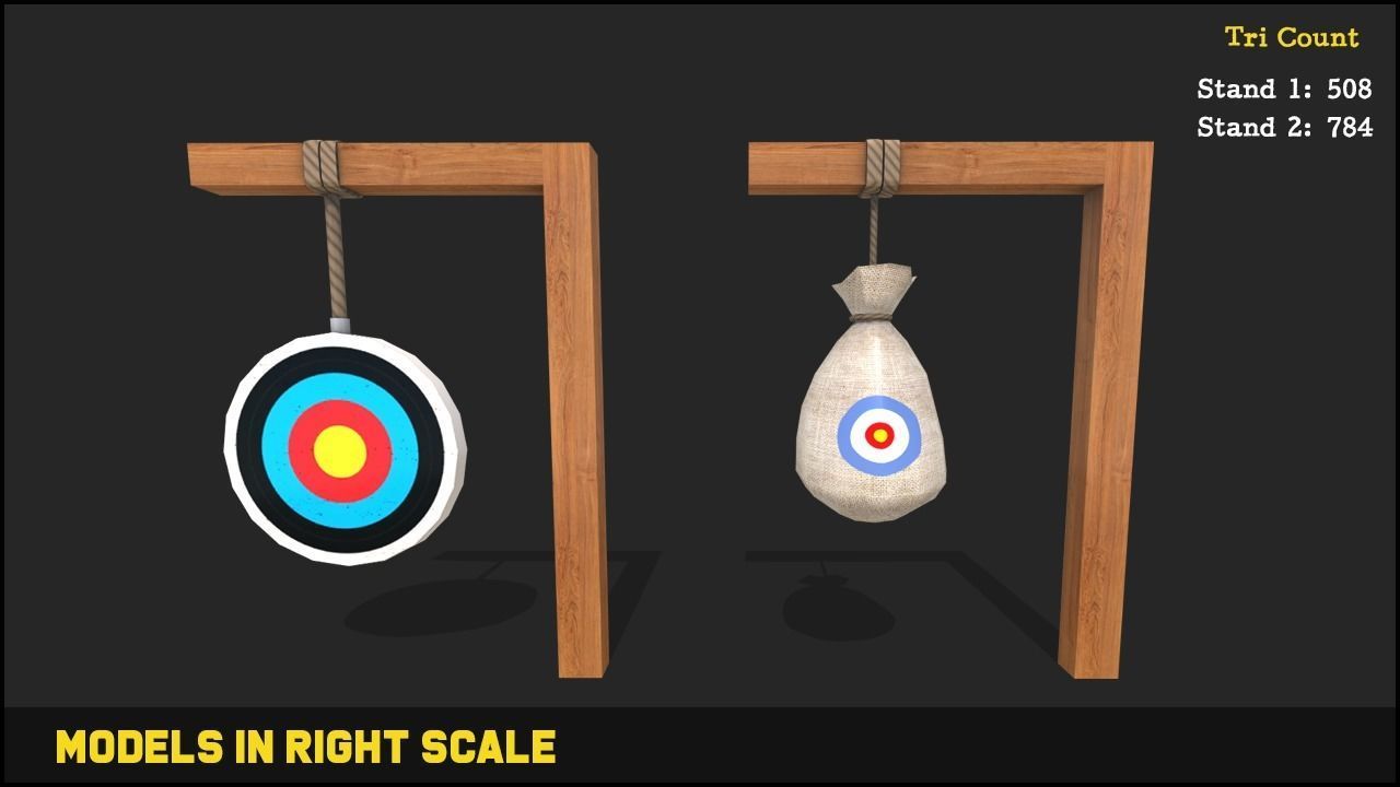 Shooting Target Assets Mega Bundle Low-poly 3D model_3