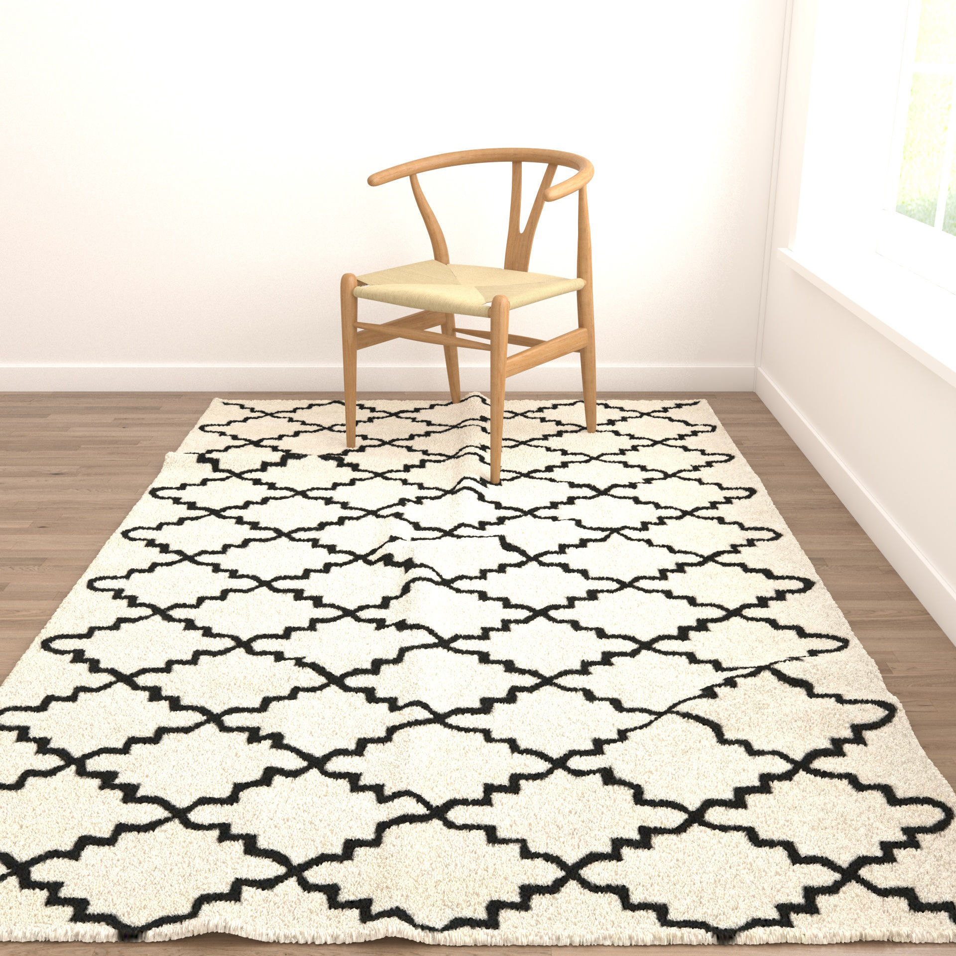 Rugs No 555 Low-poly 3D model_3