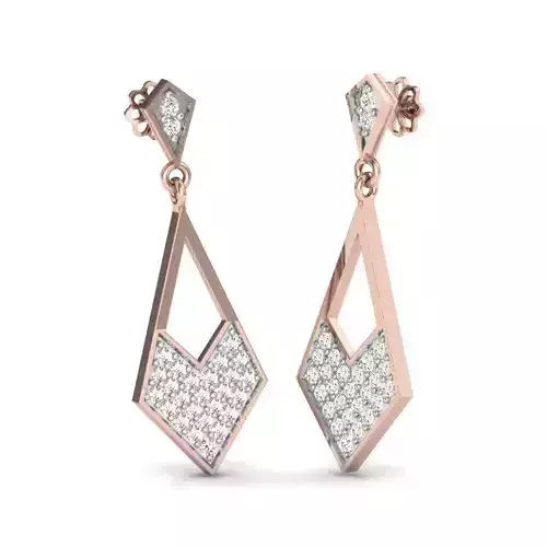 Earrings Diamond earrings 3d