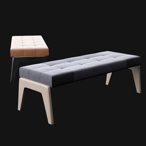 bed bench 9 3D model 5