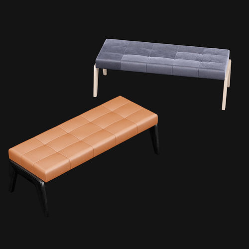 bed bench 9 3D model 2