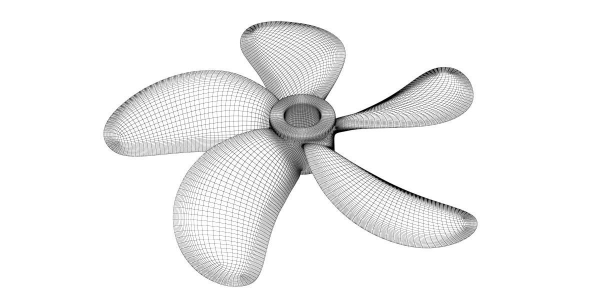 Marine propeller 01 3D model_4