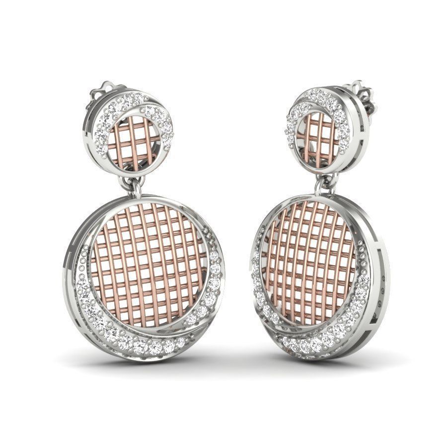 Alder Root Stud Earring  3D print model_11