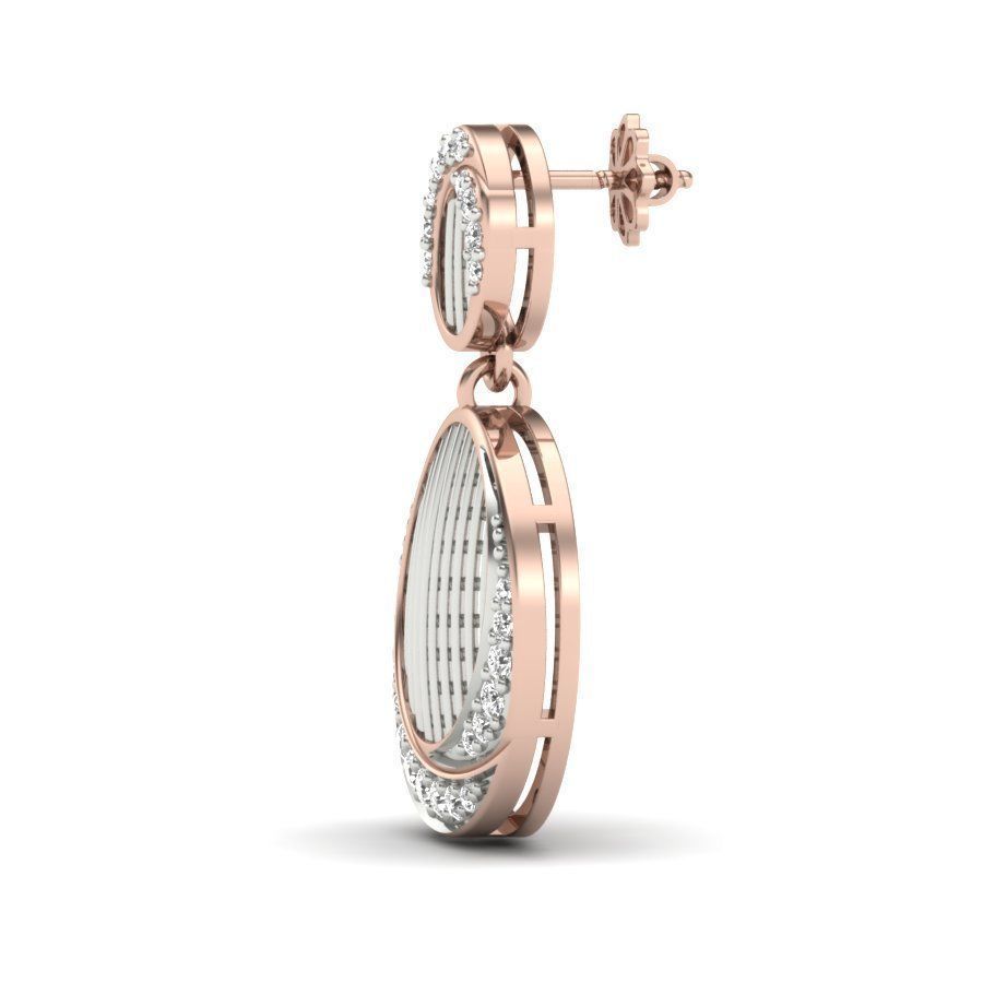 Alder Root Stud Earring  3D print model_8