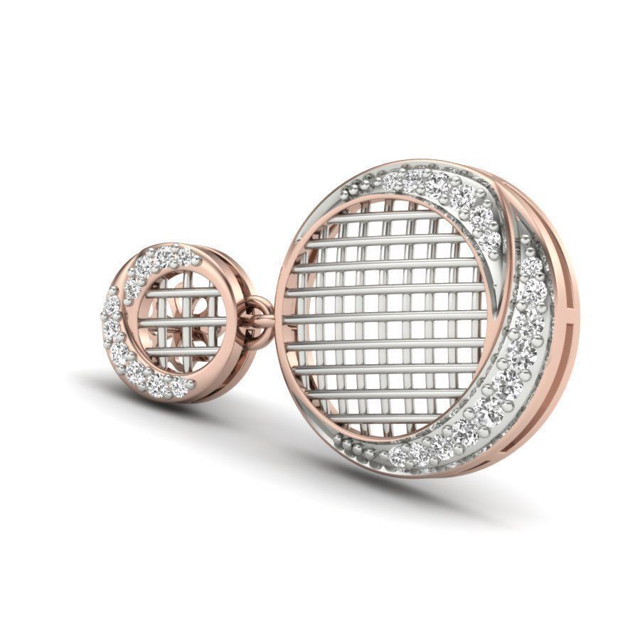 Alder Root Stud Earring  3D print model_9