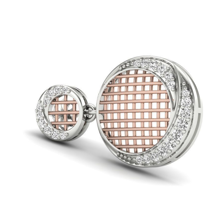 Alder Root Stud Earring  3D print model_2