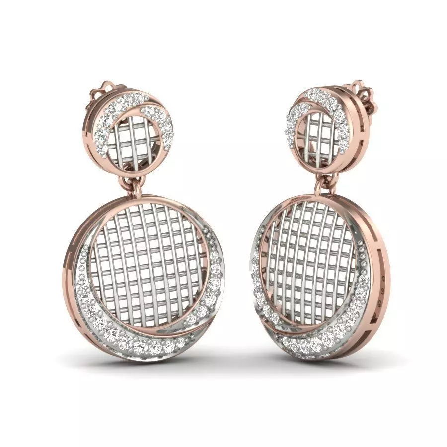 Alder Root Stud Earring  3D print model_0