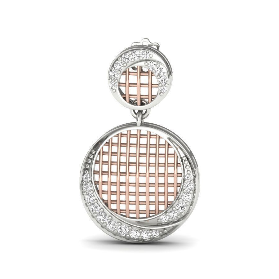 Alder Root Stud Earring  3D print model_12