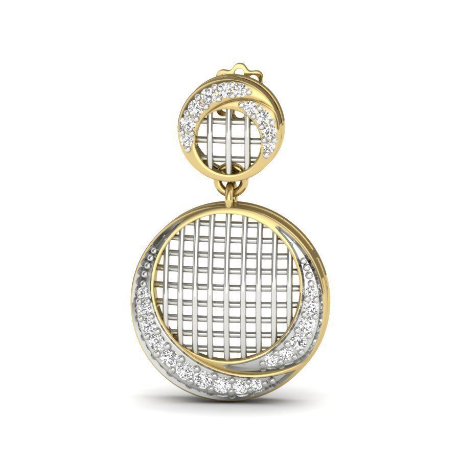 Alder Root Stud Earring  3D print model_4