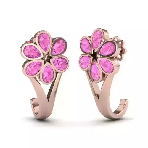 Jewelry  Pear Stone Earring Studs 3D print model