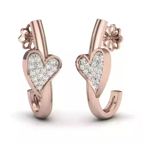 Women Heart Earrings 3D print model