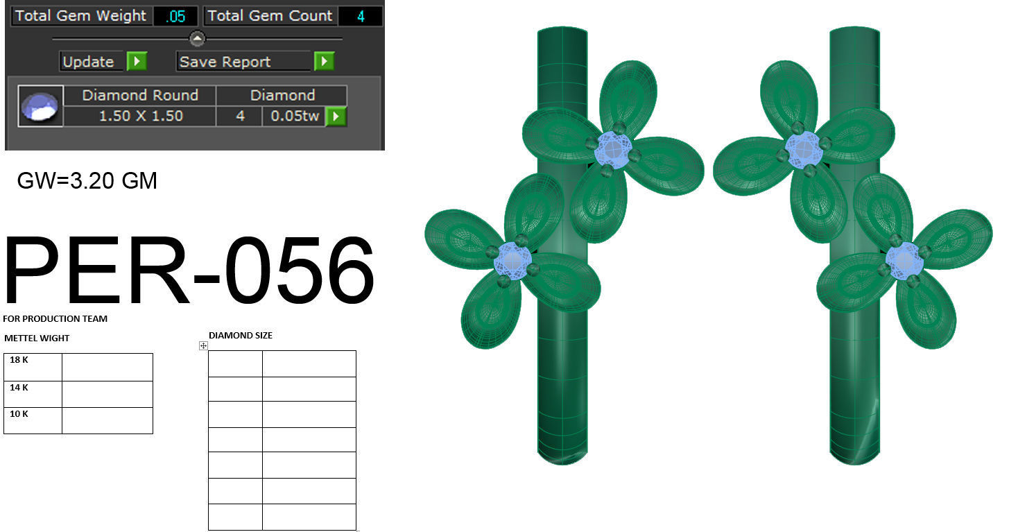 Set ring earring and pendant 3D print model_14
