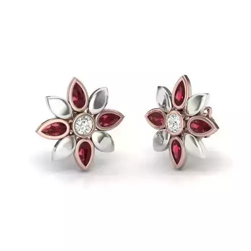  Classic Pear Stone Earrings 3D print model
