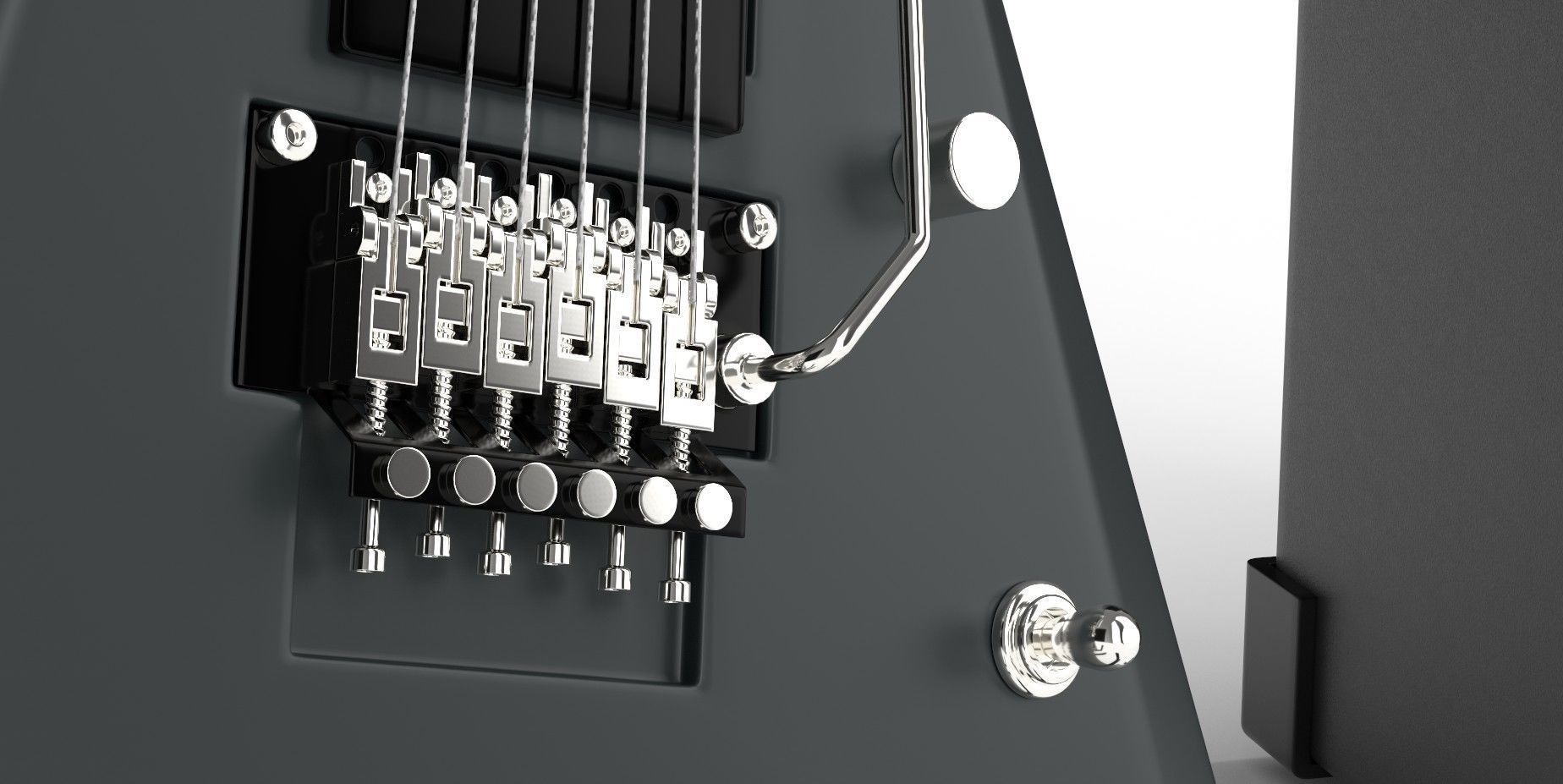 Electric Guitar and amplifier 3D model_1