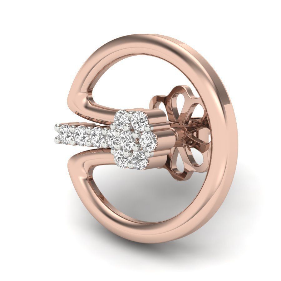 Women Earrings  3D print model_4