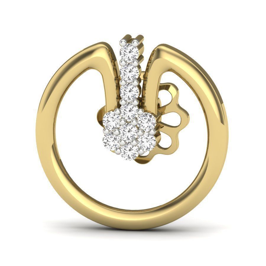 Women Earrings  3D print model_10