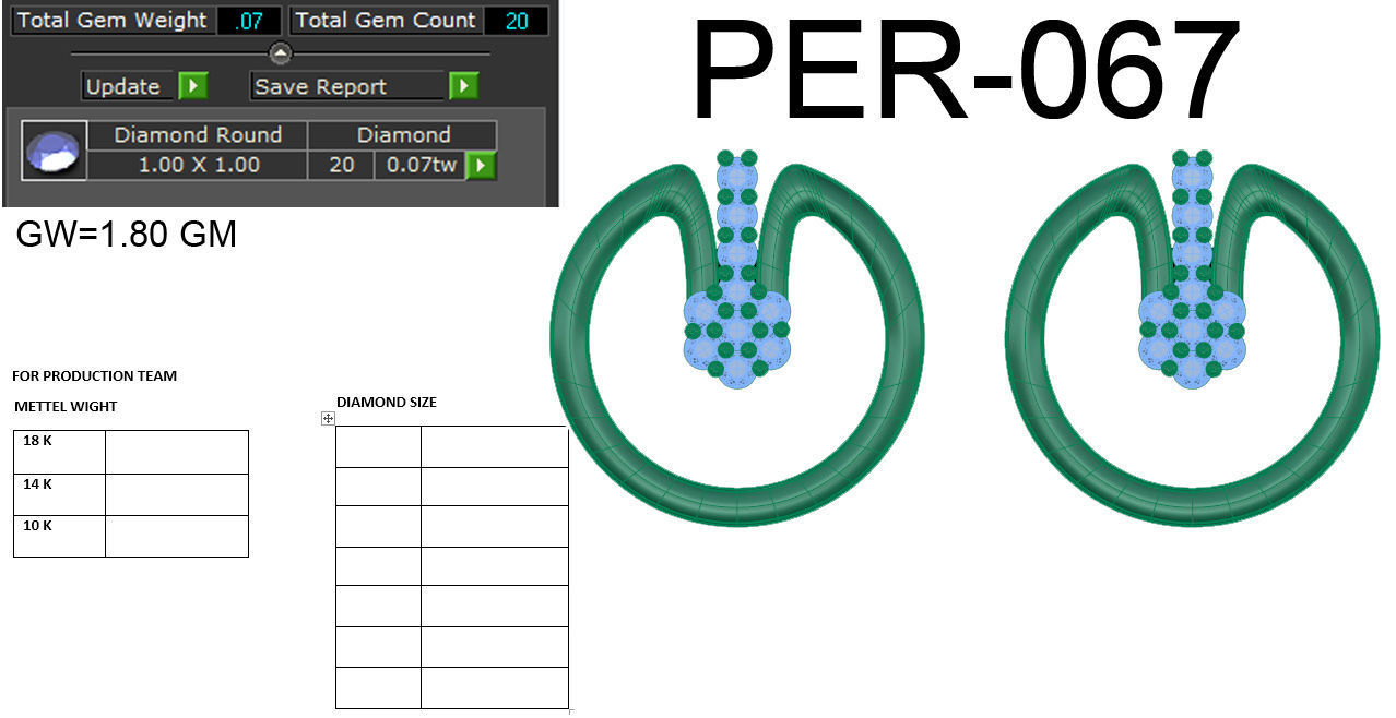 Women Earrings  3D print model_14