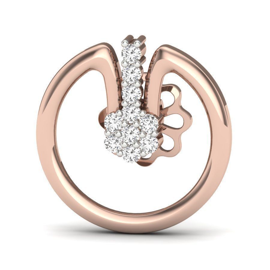 Women Earrings  3D print model_2