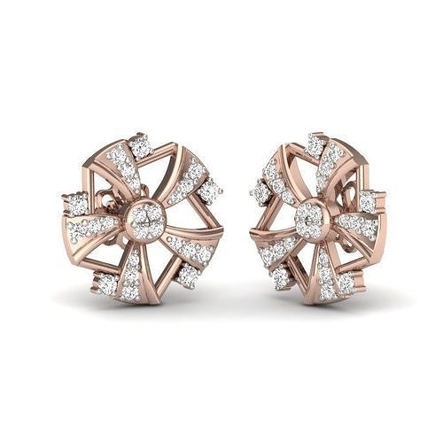 Exclusive diamond earrings 3D print model